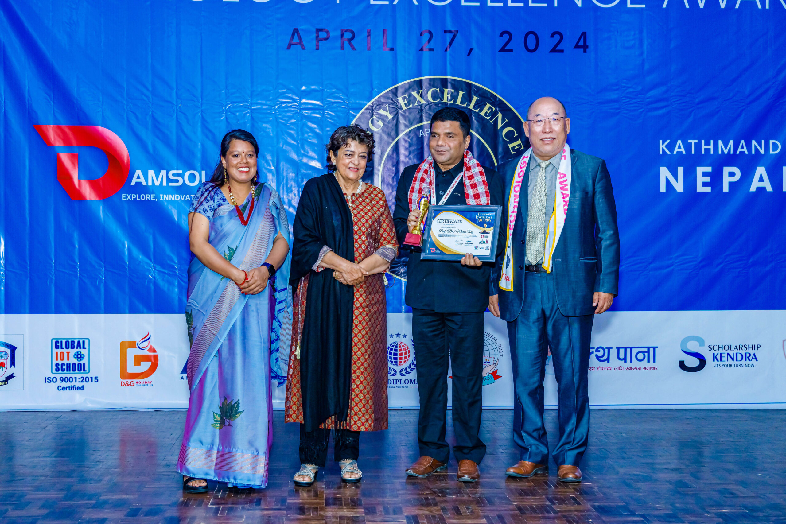 Prof. (Dr.) Manas Roy: Pioneering Tech Trailblazer Honored at the 2024 Technology Excellence Awards in Kathmandu, Nepal