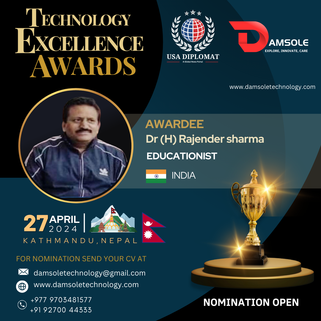 Dr (H) Rajender sharma : Pioneering Tech Trailblazer Honored at the 2024 Technology Excellence Awards in Kathmandu, Nepal