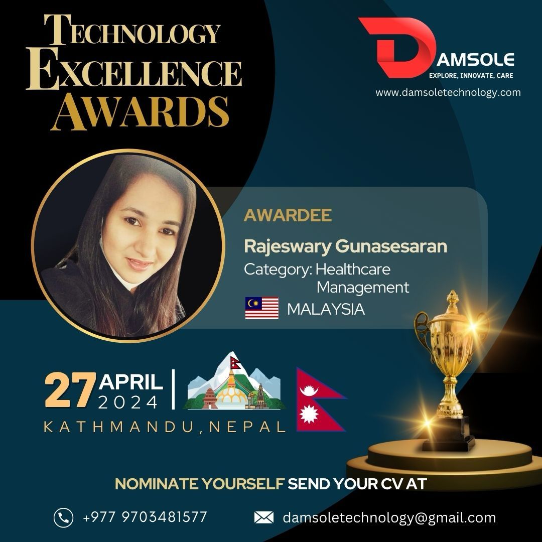 Rajeswary Gunasesaran – Pioneering Tech Trailblazer Honored at the 2024 Technology Excellence Awards in Kathmandu, Nepal